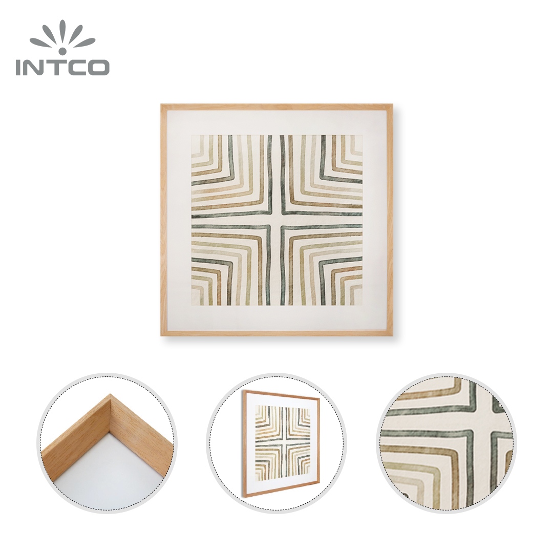Neutral Minimalist Framed Abstract Wall Art