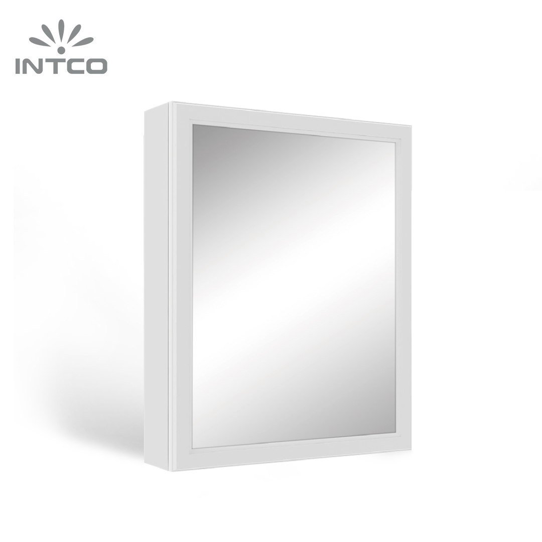White Particleboard Mirror Medicine Cabinet 20×26.8 inch