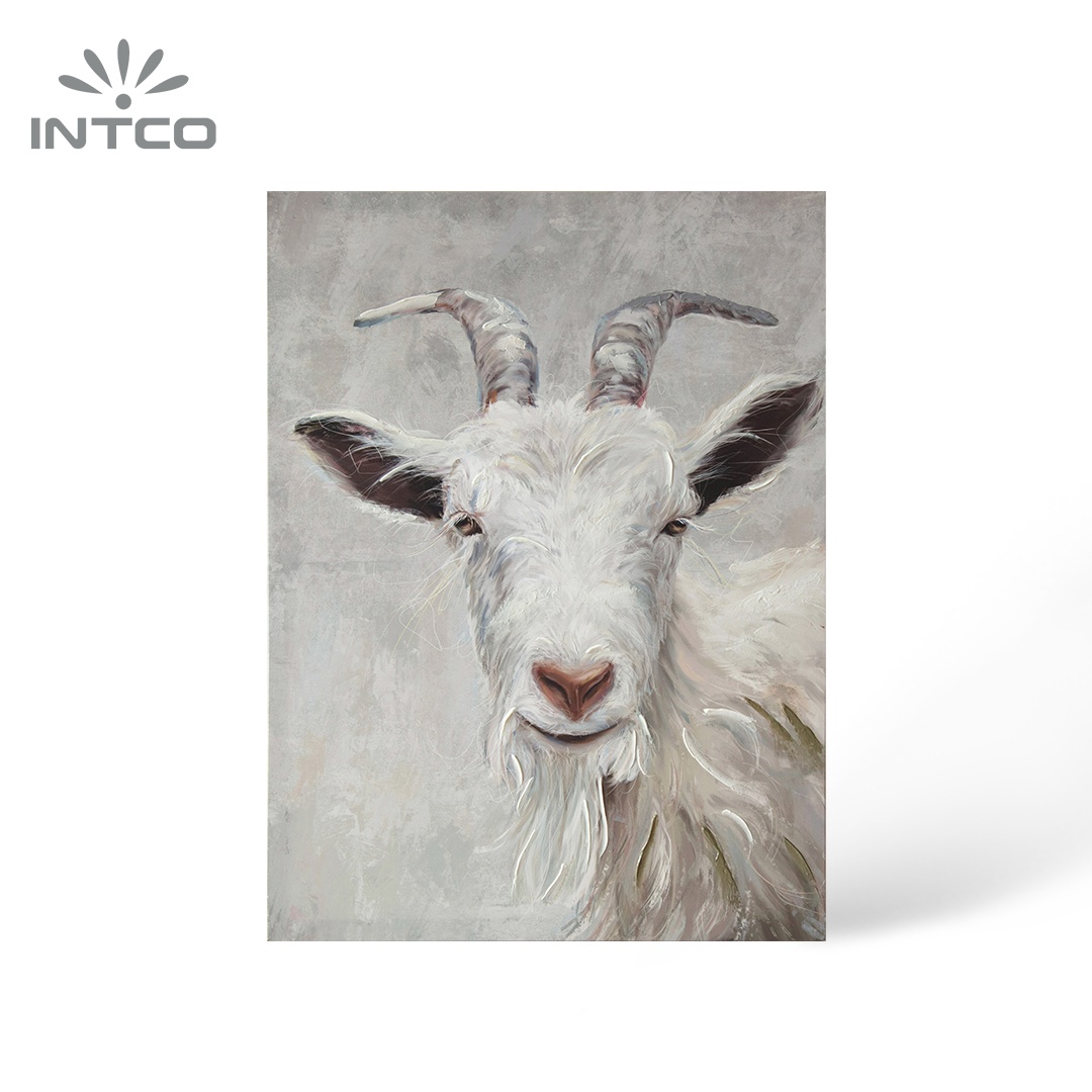 Farm Animals Goat Canvas Wall Art 2 Pieces