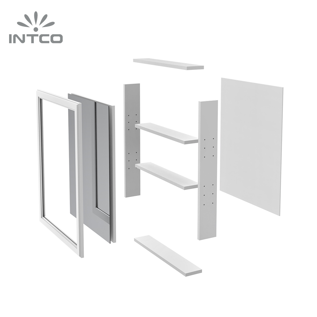 White Particleboard Mirror Medicine Cabinet 20×26.8 inch